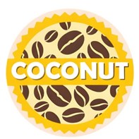 Coconut Milk Coffee Shop Barista Labels 20mm 1000 labels/roll