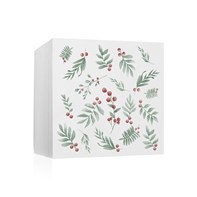 32cm 2ply White Holly Napkins