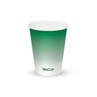 12oz White & Green Single Wall BioCup 12oz (90mm) White & Green Single Wall Cups