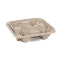 Moulded Pulp 4 Cup Carrier