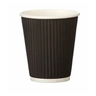 12oz Black Double Walled Ripple Cups
