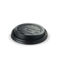 6/8oz Black Bioplastic Coffee Cup Lids 6/8oz Black Bioplastic Coffee Cup Lids