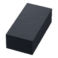 40cm 3ply 8 Fold Black Napkins