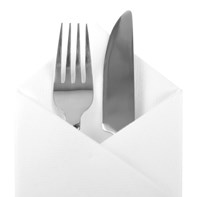 40cm 8Fold White Tablin Napkins 40cm 8Fold White Tablin Napkins