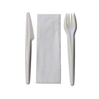 3 in1 Cutlery Kit - Knife, Fork, Napkin 3 in1 Cutlery Kit - Knife, Fork, Napkin