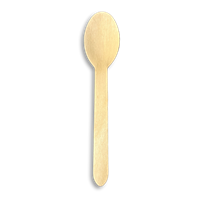 Eco-Friendly 16cm Wooden Dessert Spoon