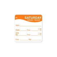 2x2" Orange Saturday Prep Label