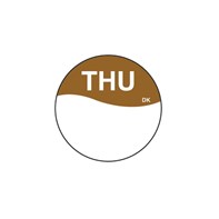 Round Brown Thursday Label