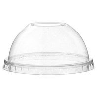 12-21oz PET Dome Lid With Hole
