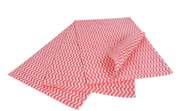 Red Envirowipe Folded Compostable Cloths 50x36cm Qty25
