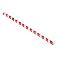 200x8mm Red & White Paper Smoothie Straws 200x8mm Red & White Paper Smoothie Straws
