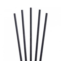 Paper Straws Black 200x6mm