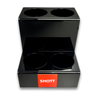 SHOTT 4 Bottle Perspex Counter Stand SHOTT 4 Bottle Perspex Counter Stand