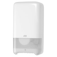 Tork T6 Twin Mid-size Toilet Roll Dispenser White