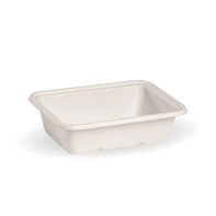 600ml White Bagasse Tray 600ml White Bagasse Tray