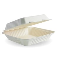 9x9" Hinged Box  Bagasse