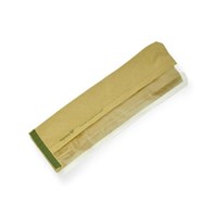 14" Kraft Nature Flex Vegware Window Baguette Bag 14" Kraft Nature Flex Vegware Window Baguette Bag