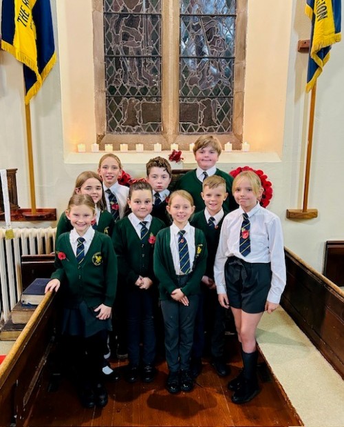 Children at the Remembrance Window