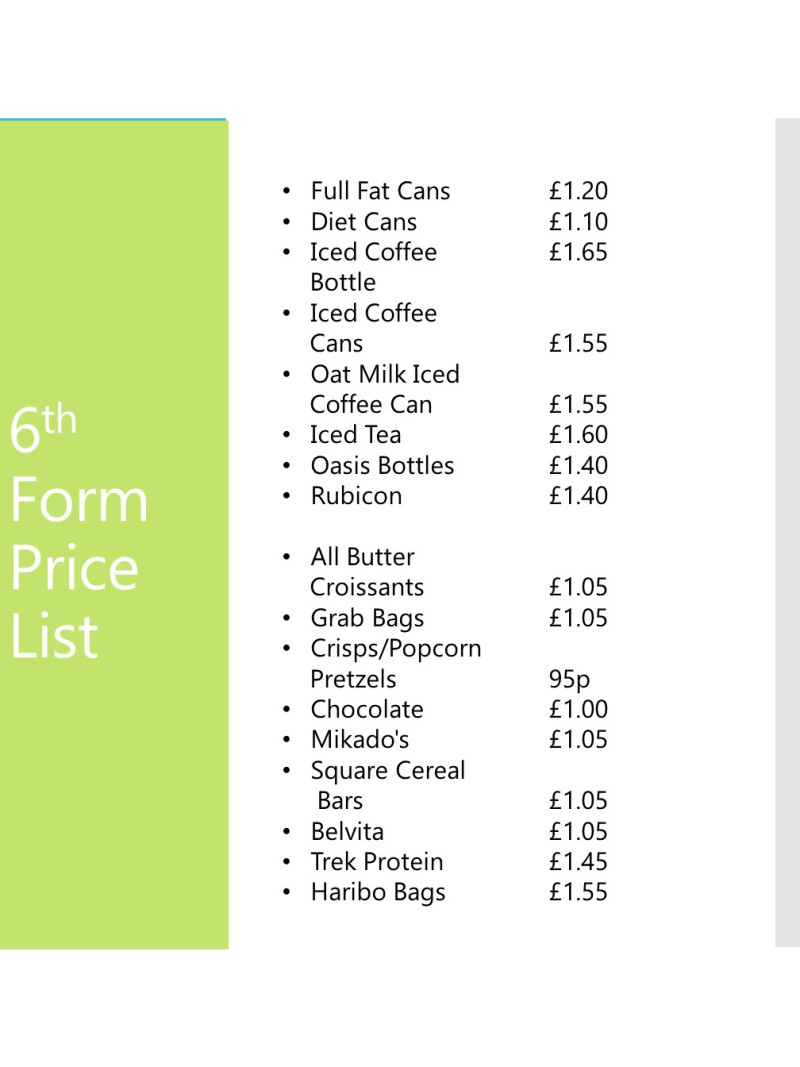 sixthformpricelist