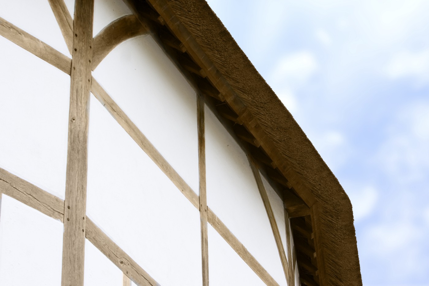 globecorner A corner of the Globe Theatre thatch roof