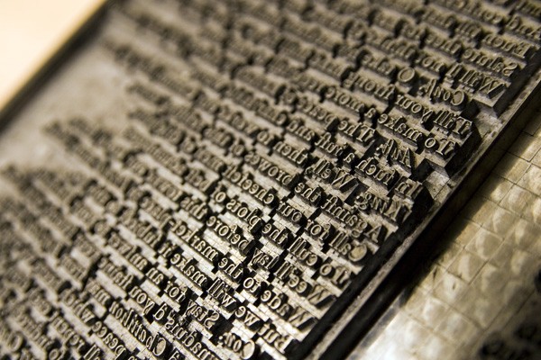 type A piece of a printing press