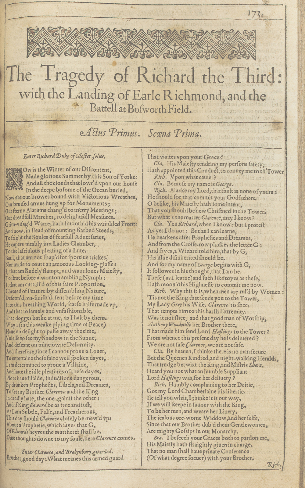Mr. William Shakespeare's Comedies, Histories, & Tragedies, 1623