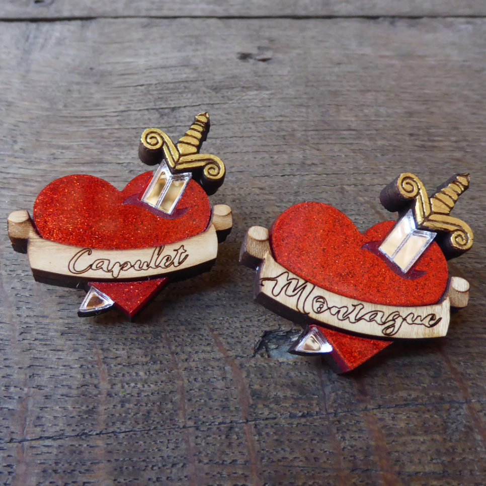 R&J brooch