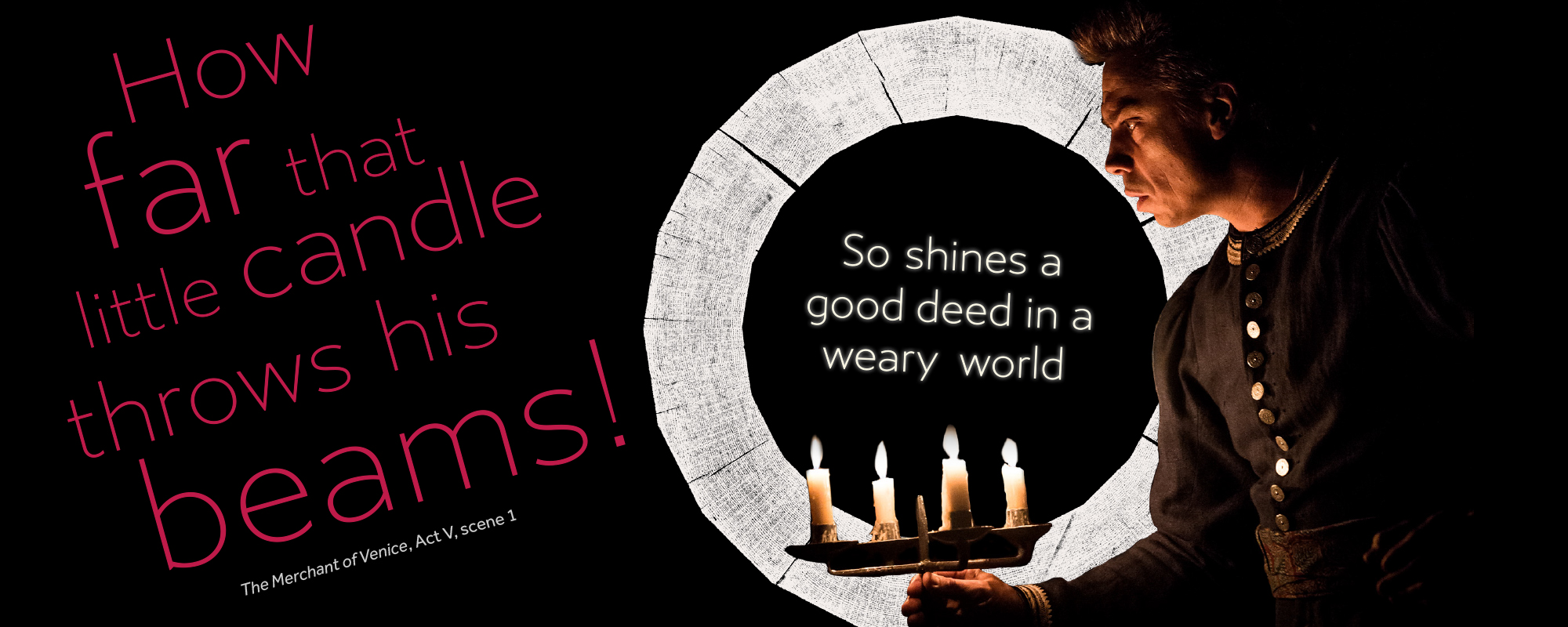 Week Two Quote of the week Text: How far that little candle throws his beams! The Merchant of Venice, Act V, scene 1
