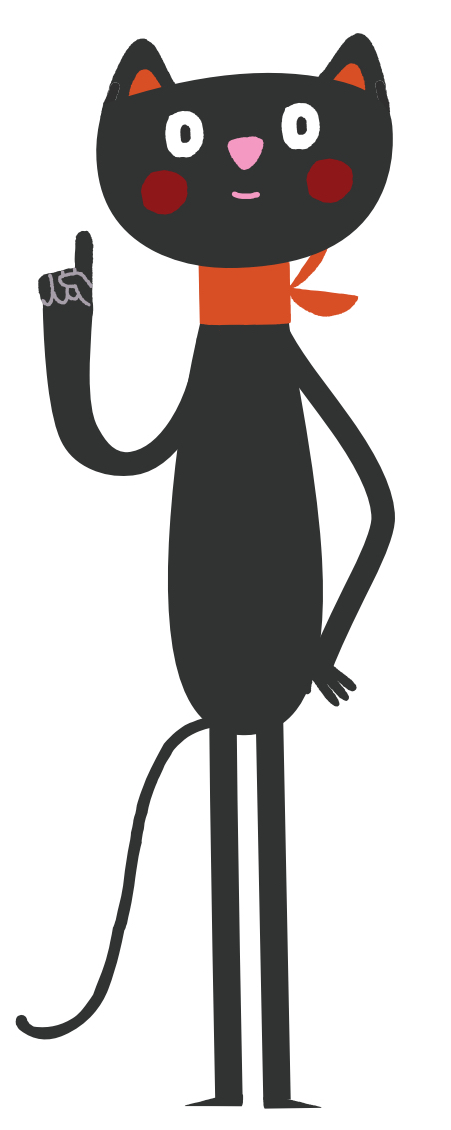 Cat Character Playground An illustration of a black cat