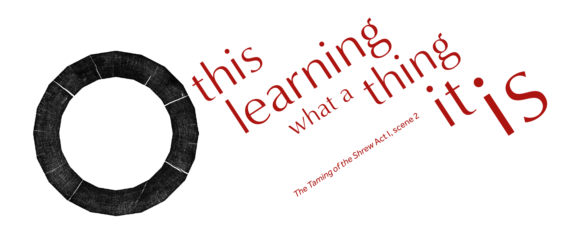 Week Ten Quote of the Week Text: O this learning, what a thing it is
