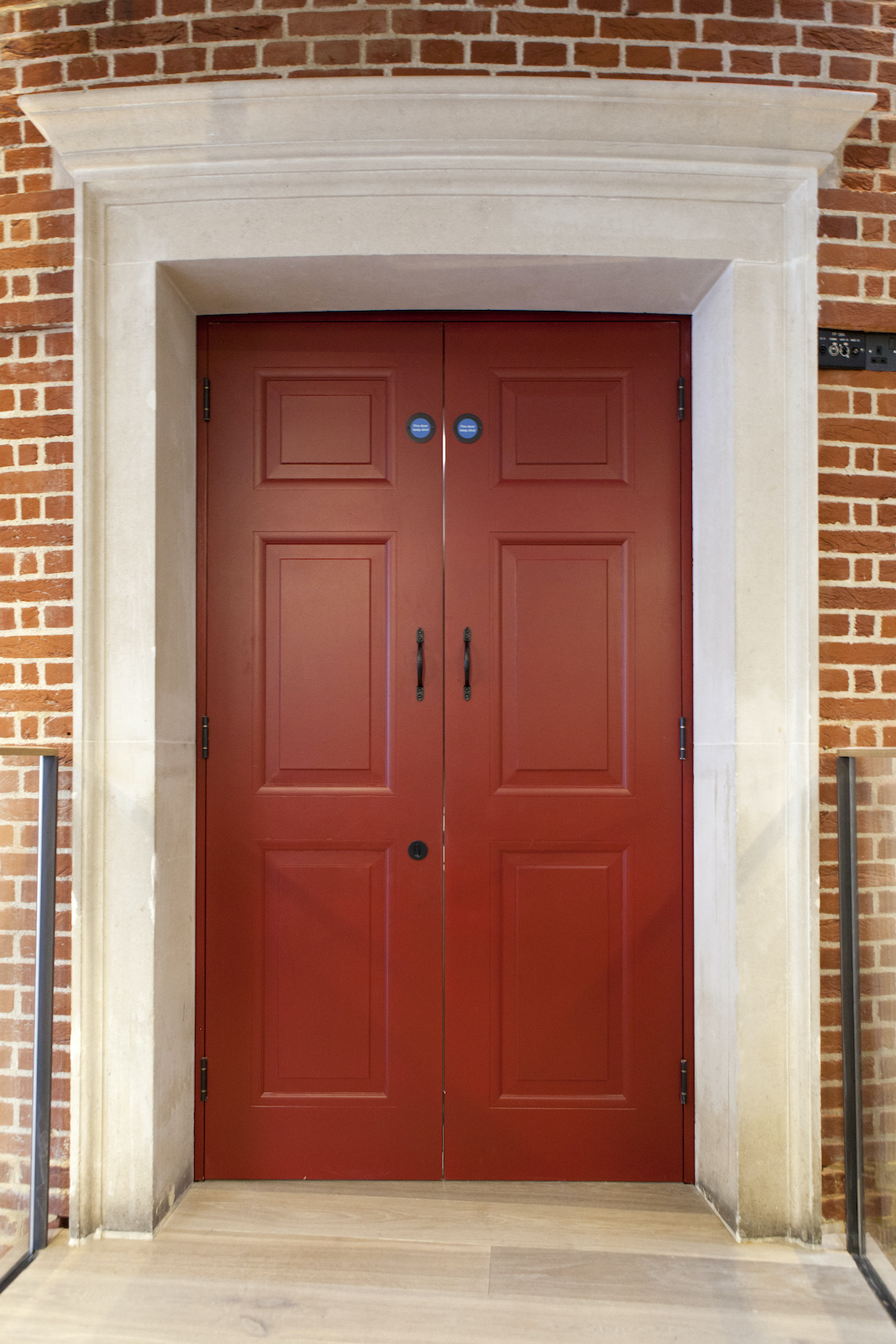 Sam Wanamaker Playhouse Pete Le May A red door with a white frame