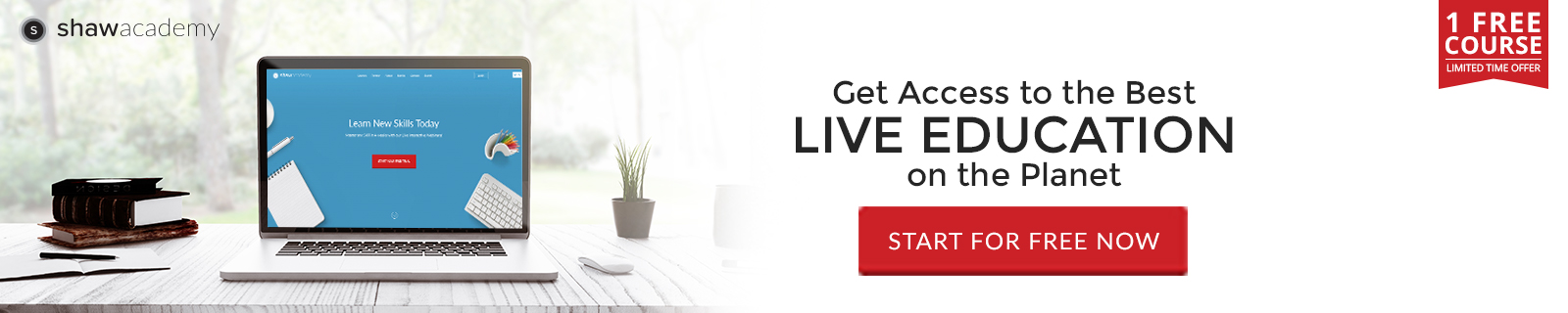 ShawAcademy Limited Time Offer One FREE Course