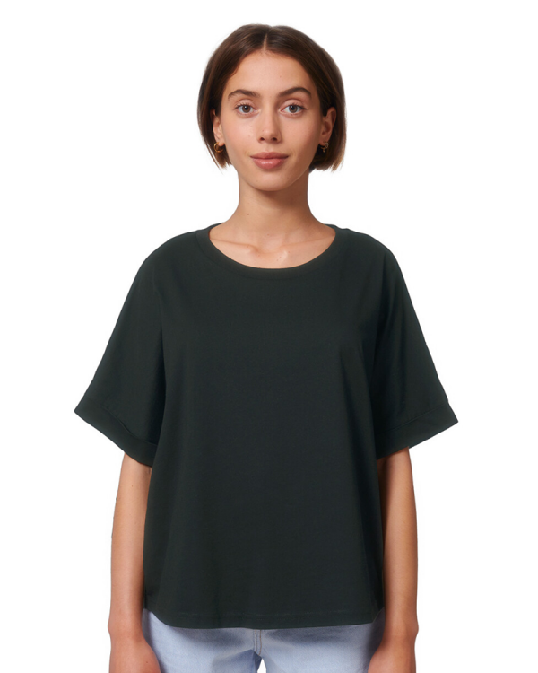 Womens Organic Rolled Sleeves T-Shirt