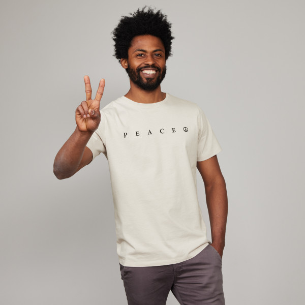 T-Shirt "PEACE" kieselgrau T-Shirt "PEACE" kieselgrau