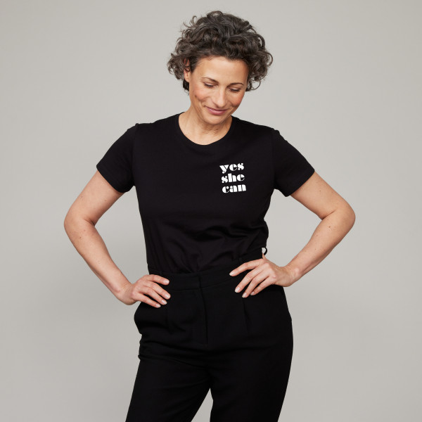 Special Edition Damen T-Shirt „Yes She Can“ schwarz Special Edition Damen T-Shirt „Yes She Can“ schwarz