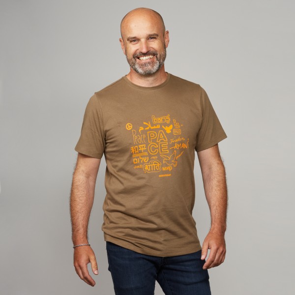 Herren T-Shirt "Peace" steinnuss Herren T-Shirt "Peace" steinnuss