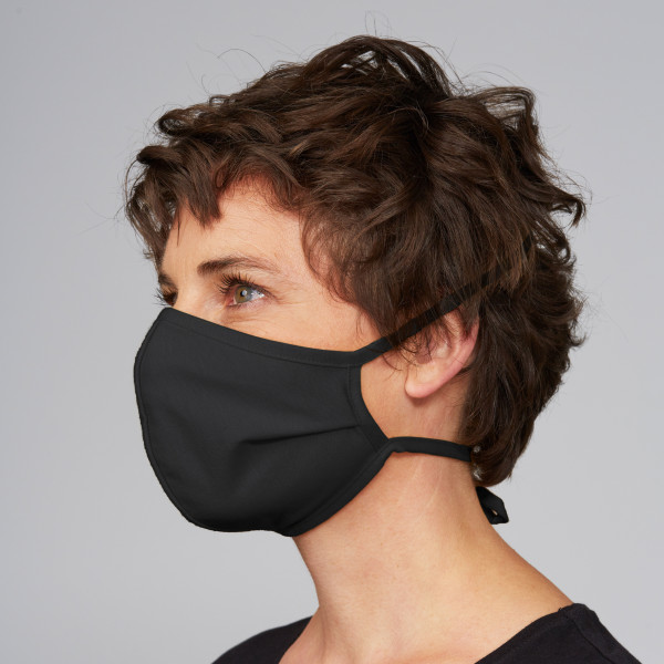 Stoffmaske "Halbkugel-Form" schwarz Stoffmaske "Halbkugel-Form" schwarz