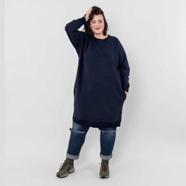 Damen Sweatshirt-Kleid nachtblau Damen Sweatshirt-Kleid nachtblau
