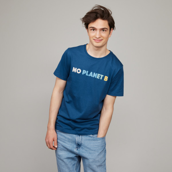T-Shirt" No Planet B" jeansblau T-Shirt" No Planet B" jeansblau