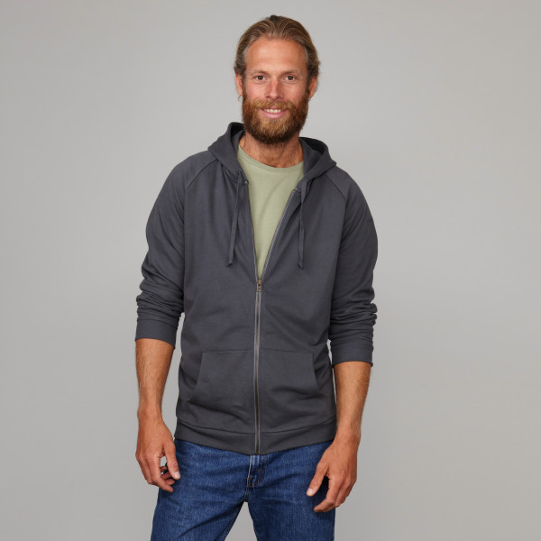 Herren Kapuzenjacke mit Greenpeace Logostick graphitgrau Herren Kapuzenjacke mit Greenpeace Logostick graphitgrau