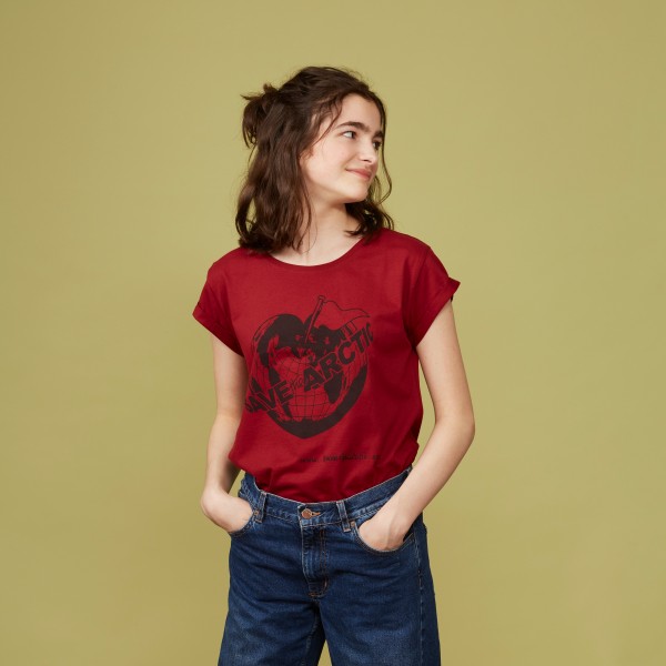 T-Shirt "Save the Arctic" biking red T-Shirt "Save the Arctic" biking red