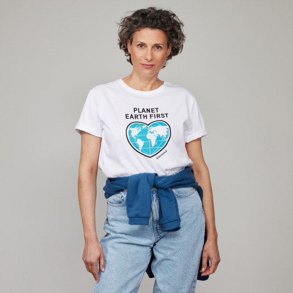 T-Shirt "Planet Earth First" weiß T-Shirt "Planet Earth First" weiß