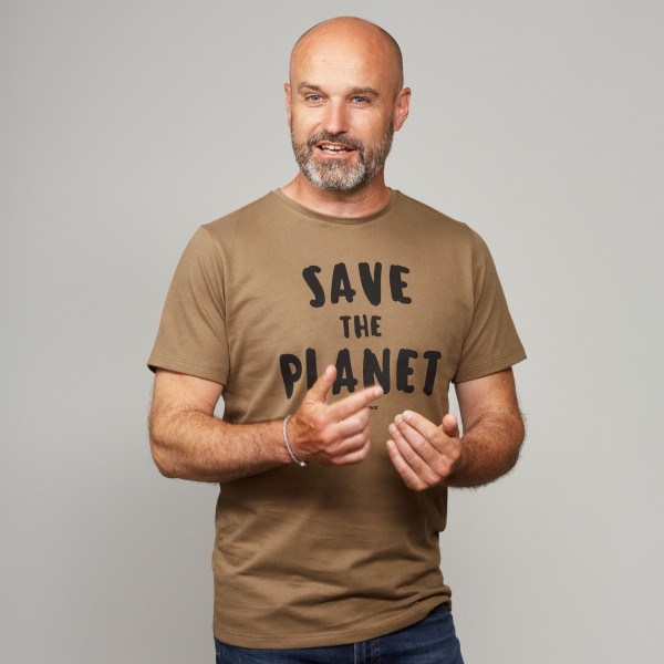 Herren T-Shirt "Save the Planet" steinnuss Herren T-Shirt "Save the Planet" steinnuss