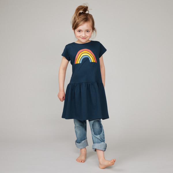 Kids Jersey Kleid "Regenbogen" dunkelblau Kids Jersey Kleid "Regenbogen" dunkelblau