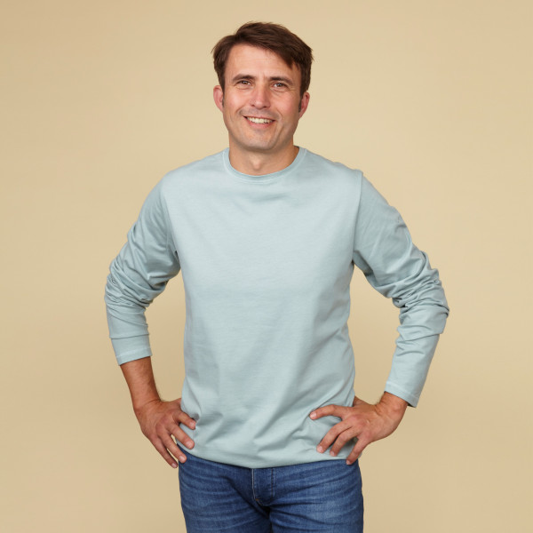 Herren Langarm Shirt mit Greenpeace Logostick salbei Herren Langarm Shirt mit Greenpeace Logostick salbei