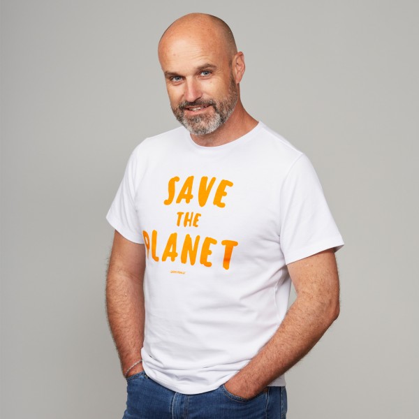 Herren T-Shirt "Save the Planet" weiß Herren T-Shirt "Save the Planet" weiß