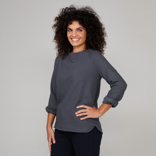 Damen Tunika Sweatshirt graphitgrau Damen Tunika Sweatshirt graphitgrau