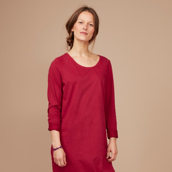Damen Basic Shirtkleid biking red Damen Basic Shirtkleid biking red
