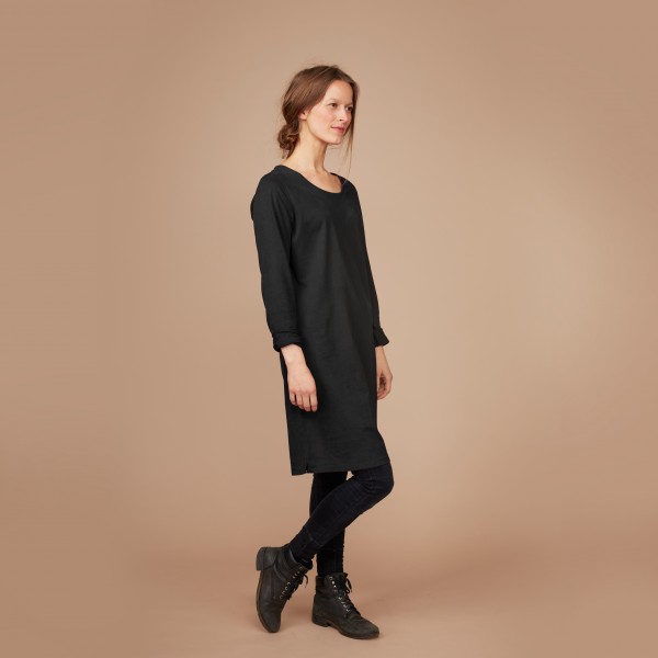 Damen Basic Shirtkleid schwarz Damen Basic Shirtkleid schwarz