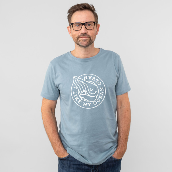 Limited Edition Shirt „I Like My Ocean Clean” steinblau Limited Edition Shirt „I Like My Ocean Clean” steinblau